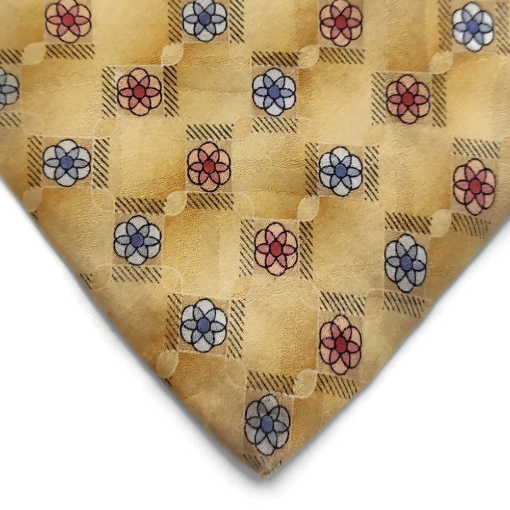 Arrow Mens Necktie Tie Yellow Red Blue‎ Accents Geometric 61